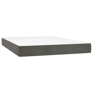 vidaXL Matelas de lit à ressorts ensachés Gris foncé 140x200x20 cm
