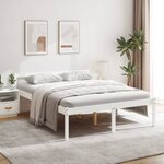 vidaXL Lit pour personne âgée sans matelas 150x200 cm bois pin massif