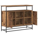 Buffet vidaXL en bois ancien 100x35x80 cm en bois aggloméré et acier