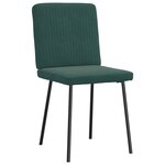 vidaXL Chaises à manger lot de 4 Vert foncé Velours