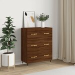vidaXL Buffet chêne marron 69 5x34x90 cm bois d'ingénierie