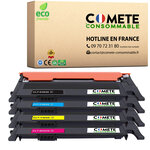 404S - 4 Toners Compatibles avec Samsung CLT-P404C CLT-404S - COMETE