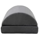 vidaXL Coussin de repose-pieds Uni Gris 44 x 29 x 17 cm