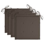 vidaXL Chaises pliables de jardin lot de 4 avec coussins Bois d'acacia