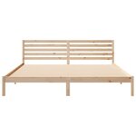 vidaXL Cadre de lit avec tête de lit Marron 180 x 210 cm Pin massif