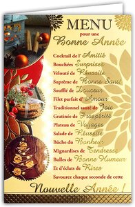 Carte bonne année doré présentez vos meilleurs vœux souhaits avec enveloppe