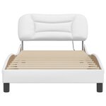 vidaXL Cadre de lit avec lumières LED blanc 100x200 cm similicuir