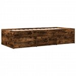 vidaXL Lit de jour et tiroirs chêne fumé 75x190 cm bois d'ingénierie