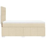 vidaXL Sommier à lattes de lit avec matelas Crème 80x200 cm Tissu