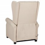vidaXL Fauteuil inclinable Crème Tissu