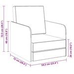 vidaXL Fauteuil convertible gris clair tissu