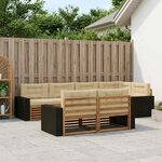 vidaXL Ensemble de canapés d'extérieur 7 pc Naturel et Beige