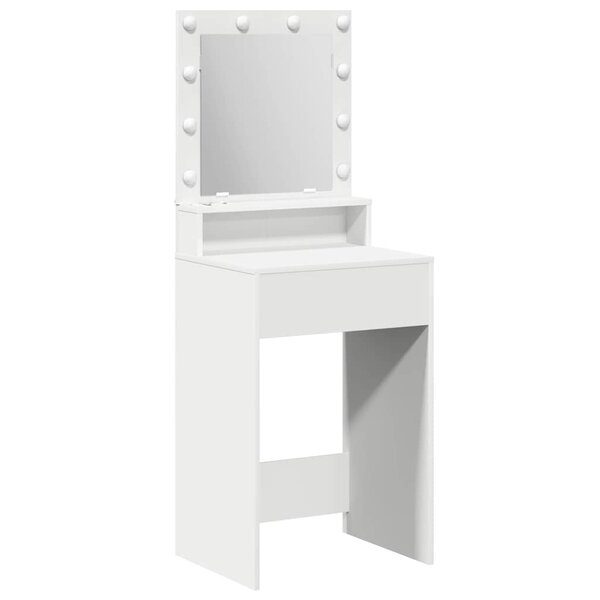vidaXL Coiffeuse avec étagère Blanc 50 x 41 x 135 cm Bois d'ingénierie