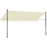 vidaXL Auvent rétractable crème 400x150 m tissu et acier