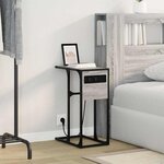 vidaXL Cabinet de chevet Gris Sonoma 41 5 x 26 x 60 5 cm