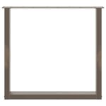 vidaXL Pieds de table à manger en forme de U  2 pièces  acier naturel  90 x (72-73) cm