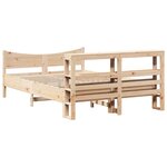vidaXL Cadre de lit avec tête de lit 120x200 cm bois de pin massif