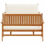 vidaXL Ensemble de canapé de jardin 3 pièces avec des coussins en bois d'acacia solide.