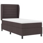 vidaXL Lit à ressorts   matelas marron foncé  80x200 cm  en tissu