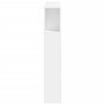 vidaXL Tête de lit à LED blanc 100x18 5x103 5 cm bois d'ingénierie