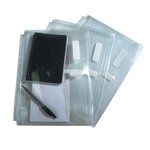 Pochettes Perforées À Soufflet De 30mm Avec Rabat À Scratch - Cristal - X 4 - Exacompta
