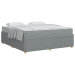vidaXL Cadre de lit avec matelas Gris clair 180 x 200 cm tissu