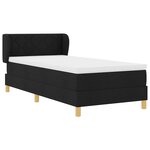 Lit Box Spring vidaXL avec Matelas Noir 90x190 cm Tissu