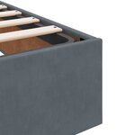 vidaXL Cadre de lit avec matelas Gris foncé 90 x 200 cm Velours