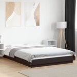 vidaXL Cadre de lit sans matelas noir 120x190 cm