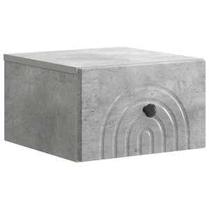 vidaXL Cabinet de chevet mural Gris béton 33 x 34 5 x 20 cm