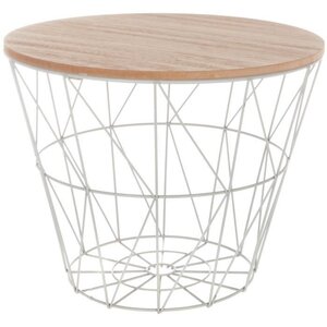 Table café Kumi métal - D, 38 x H, 30,5 cm - Gris