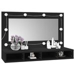 vidaXL Armoire à miroir avec LED noir 90x31 5x62 cm