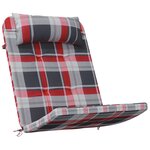 vidaXL Coussins de chaise rouges Motif à carreaux rouges Mélange de coton