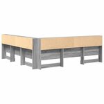 vidaXL Tête de lit de rangement Sonoma gris 200 cm Bois d'ingénierie