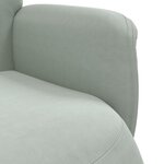 vidaXL Fauteuil inclinable avec repose-pied gris clair velours