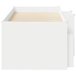 vidaXL Cadre de lit en loft avec armoire 3 Pièces Blanc Bois d'ingénierie