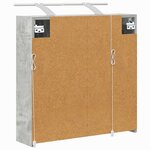 vidaXL Armoire Miroir de Salle de Bain Gris béton 63 5 x 16 x 62 5 cm