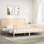 vidaXL Cadre de lit sans matelas 200x200 cm bois massif de pin
