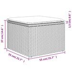 vidaXL Salon de jardin 6 Pièces avec coussins gris clair résine tressée