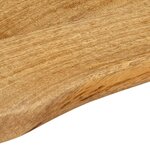 vidaXL Dessus de table 100x40x2 5 cm bord vivant bois massif manguier