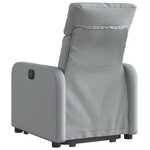 vidaXL Fauteuil inclinable électrique gris clair tissu