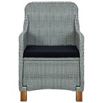 vidaXL Chaises de jardin avec coussins lot de 2 Résine tressée