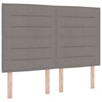 Lit Box Spring vidaXL avec Matelas et LED Taupe 160x200 cm Tissu
