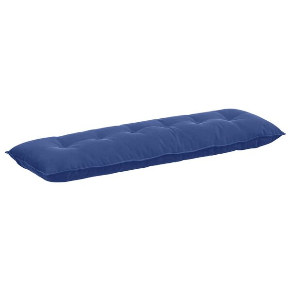 vidaXL Coussin de Dos Bleu police 160 x 50 cm Tissu en velours côtelé