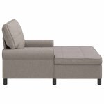vidaXL Chaise longue avec coussin Taupe 91 x 157 x 91 cm tissu
