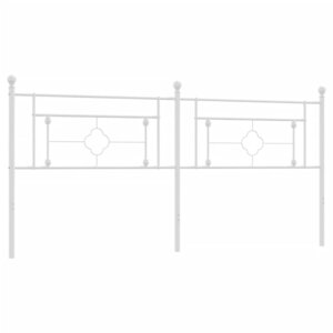vidaXL Tête de lit métal blanc 200 cm