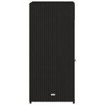 vidaXL Armoire de rangement de jardin noir 55x55x111 cm résine tressée