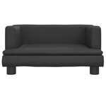 vidaXL Canapé pour enfants noir 60x40x30 cm similicuir