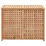 vidaXL Coffre à linge 87 5x46x67 cm Bois de noyer massif