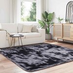 vidaXL Tapis Shaggy à poils longs NAVARRA gris foncé 200x200 cm